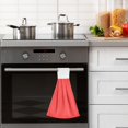 thumbnail image 5 of Haosy 2 Pack Kitchen Wash Cloths with Hanging Loops Absorbent Absorbent Quick Drying Hand Towels, Light Red, 5 of 7