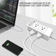 thumbnail image 5 of Extensor de salida USB Protector contra sobretensiones - Salida de enchufe múltiple con enchufe giratorio, regleta de alimentación giratoria de 3 lados con divisor de salida espaciado y 3 USB, 5 of 5