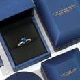 thumbnail image 5 of Gem Stone King 14K Two Tone Gold London Blue Topaz and Lab Grown Diamond Engagement Ring for Women | 1.86 Cttw | Emerald Cut 7X5MM | Gemstone November Birthstone | Size 9, 5 of 6