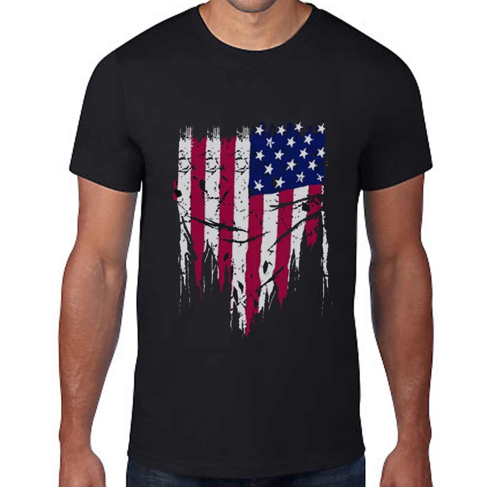 american flag shirt black and white