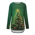 thumbnail image 4 of FDGIU Christmas Graphic Tops for Women - Loose Fit Tunic Blouses with Season Snowflake Print, Fall Holiday Tees,Funny Christmas Long Sleeve Tops, 4 of 5