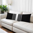 thumbnail image 2 of Black White Stripe Body Pillow Covers, Modern Rustic Vertical Striped Soft Breathable Throw Pillow Cases with Invisible Zipper, Decorative Pillowcase Pillows Protectors for Sofa Bed Couchair 20"x54", 2 of 9
