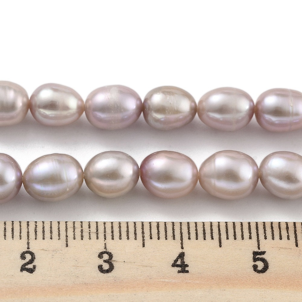 4strands Cultured Freshwater Pearl Beads Strands Rice Grade 3A+ Thistle 6~7mm Hole: 0.6mm about 18~20pcs/strand 6.30''~6.69''(16~17cm)