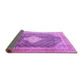 thumbnail image 2 of Ahgly Company Indoor Round Medallion Purple Traditional Area Rugs, 4' Round, 2 of 4