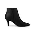 thumbnail image 6 of BLISSFUL STEP Women's Pointed Toe Zipper Stiletto Heels Ankle Boots Black 6, 6 of 8
