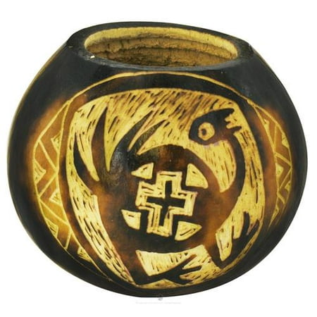 - Mate Factor - Hand Carved Yerba Mate Gourd From Argentina (Precolumbian Design) 1 pc