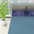 thumbnail image 2 of 100% Cotton Bedsheet Set For Double Bed - 108 X 108 Inches, Blue | 1 Double Bed Sheet & 2 Pillow Covers - Gift For Weddings Or Birthdays King Size, 2 of 4