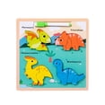 thumbnail image 4 of Rompecabezas de madera 2 en 1, tablero de dibujo, rompecabezas educativos Montessori Dinosaurio Zulema Rompecabezas, 4 of 8