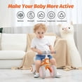 thumbnail image 4 of Allobebe Baby Ride-On Balance Bike for 12–30 Months, Adjustable Seat, Soft Silent 3-Wheel Ride-On, Orange, 4 of 9