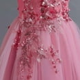 thumbnail image 4 of KAWELL Girl's Ball Dress Lace Embroidered Tulle Flower Princess Party Beauty Dress, 4 of 6