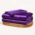 thumbnail image 2 of WVG Satin Queen Size Sheet Set Queen Size, Soft Bed Sheets Hair Friendly with Cooling Fitted Sheet and Pillowcases 16 Inch Deep Pocket for Bedroom, Dormitory and Hotel, 2 of 10