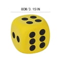 thumbnail image 2 of YWIYIUD 1PC 3.15inch Soft and Practical CubeShaped Dice Educational Toys Reusable Giant Dice with Number Dots for Math Learning Party Classroom and School Supplies, 2 of 8