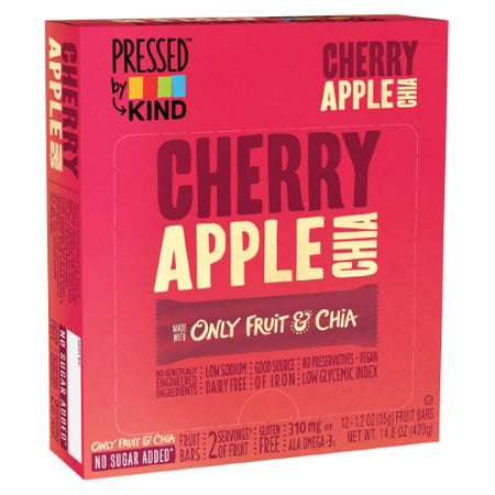 Pressed by KIND, Cherry Apple Chia, Gluten Free, 12