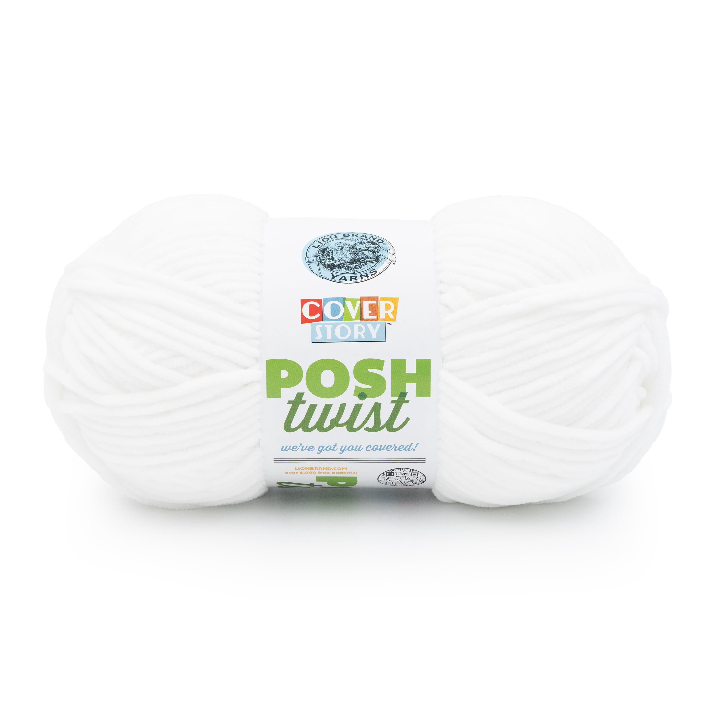 Lion Brand Cover Story™ Posh Twist Yarn, Whipped Cream, #5 Bulky/Chunky Chenille Yarn, 200g/ 213m, 1-CT