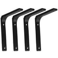 thumbnail image 3 of 4Pcs L Bracket Heavy Duty Stainless Steel Shelf Support Corner Braces Joint Right Angle Bracket For Wood Furniture Cabinet Black, 3 of 6