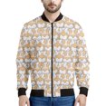 thumbnail image 3 of Chaquetas con cremallera y estampado 3D de Corgi de dibujos animados para hombres y niños, sudadera con estampado de mascotas y perros, chaqueta bomber informal de calle, abrigo de manga larga, 3 of 5