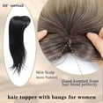 thumbnail image 6 of Eqslft Hair Topper 18 inch Toppers Hair pieces for Women with Thinning hair, Comfortable Base Hairtopper Clip in Bangs,360 3D Topper, 6 of 6