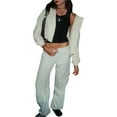 thumbnail image 3 of Coduop Women Parachute Cargo Pants Wide Leg Low Waist Drawstring Track JoggerTrouser Casual Pant, 3 of 8