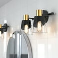 thumbnail image 2 of LIGHTINN 2-Light Bathroom Vanity Dimmable Lights with Clear Glass Shade, Bathroom Light Fixture Over Mirror E26, 2 of 6