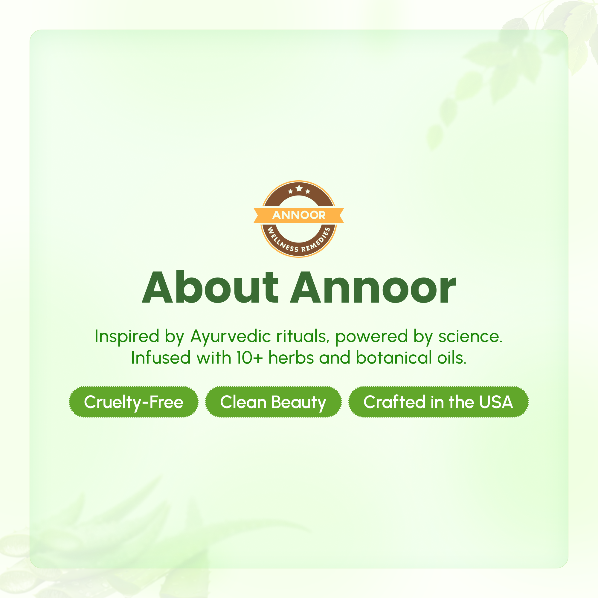Annoor Ayurvedic Herbal Conditioner – Sulfate-Free, Plant-Based, Moisturizing & Nourishing for All Hair Types (16.9 fl oz / 500 mL)