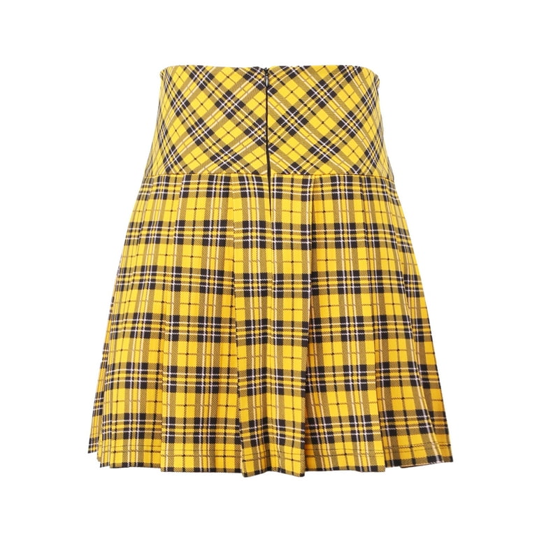 Yellow plaid skirt 6x6 sale