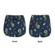 thumbnail image 3 of Balery Dinosaur Astronaut Pantalones cortos deportivos para mujer con forro y dos bolsillos, elásticos, para entrenamiento, gimnasio, yoga-Medium, 3 of 7