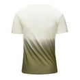 thumbnail image 3 of Gamivast Mens Casual Shirts Lightweight Workout Short Sleeve Shirts Gradient Color Wicking Tee Tops Casual Fashion Tops Beige L of the Day Placed Recently by Me Delivery Status, 3 of 7