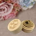 thumbnail image 3 of Fridja 1pcs Personalized Retro Ring Box Wedding Valentines Wooden Holder Jewelry Box, 3 of 5