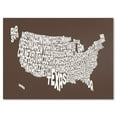 thumbnail image 2 of Trademark Art 'COFFEE-USA States Text Map' Canvas Art by Michael Tompsett, 2 of 4