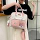 thumbnail image 2 of Kawaii backpack with cute pins and plush pendant girl shoulder bag school bag cute backpack travel backpack(Pink), 2 of 4