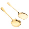 thumbnail image 1 of 2 cucharas de acero inoxidable para servir, cucharas tipo pala, cucharas con mango largo, utensilios para servir en restaurantes, 1 of 7