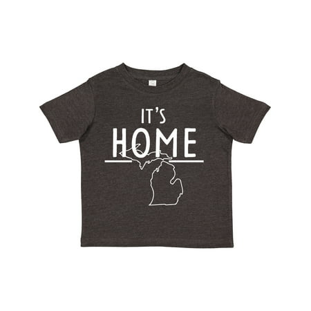 

Inktastic It s Home- State of Michigan Outline Gift Toddler Boy or Toddler Girl T-Shirt