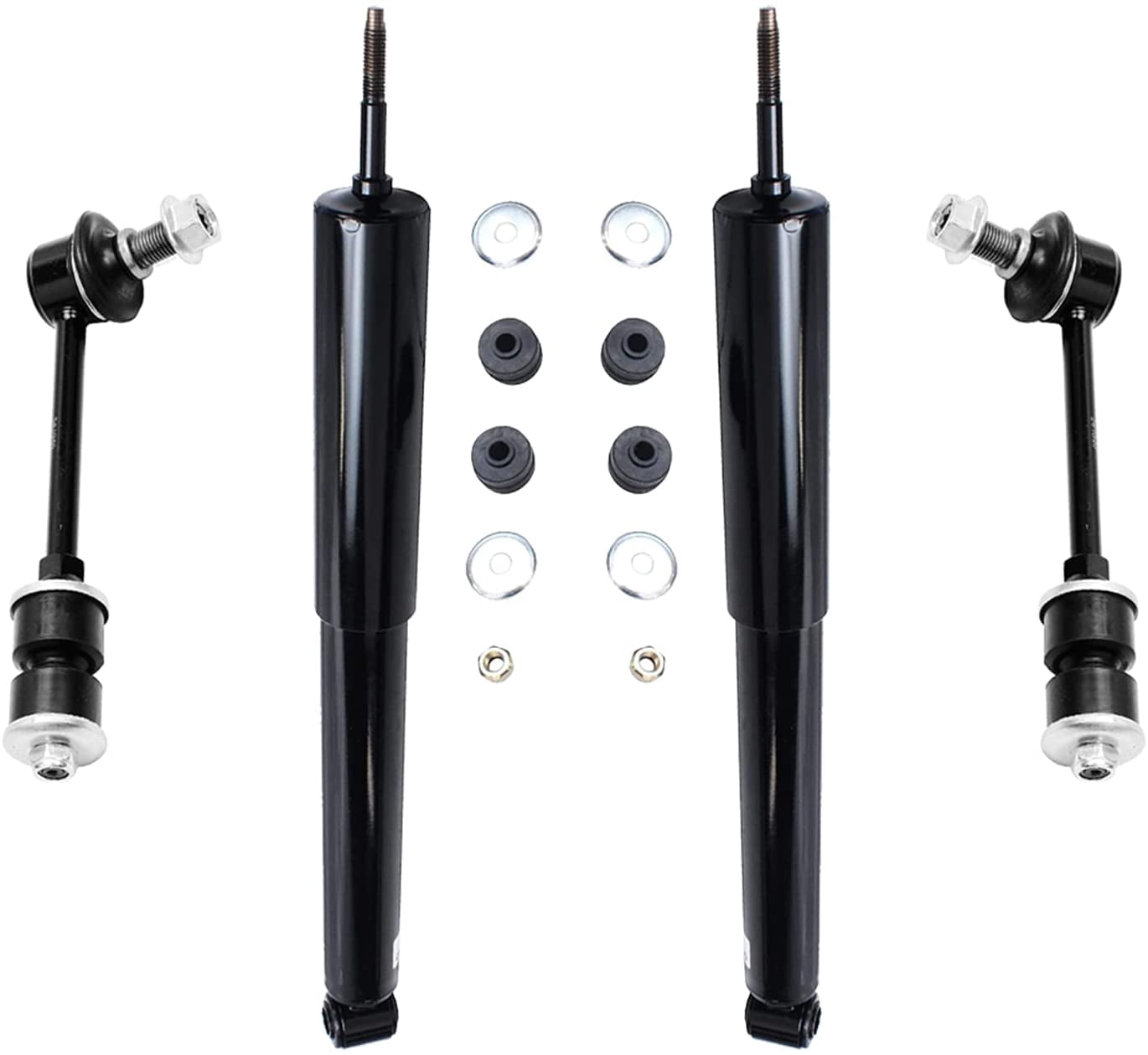 Detroit Axle - 6pc Struts Shocks Kit for 2003-2018 Toyota 4Runner 2007-2014 FJ Cruiser Complete 2 Front Struts with Coil Spring Rear 2 Shock Absorbers 2 Sway Bars Replacement