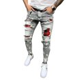 thumbnail image 3 of Men’ s High Waist Ripped Slim Fit Jeans, 3 of 6