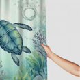 thumbnail image 3 of Orinice Sea Turtle Shower Curtain, Blue Teal Ocean Beach Decor Bathroom Curtains, Nautical Coastal Fish Beachy Summer Animal Seashell Kids Theme Waterproof Fabric Shower Curtain Set with Hook,  69x72, 3 of 7
