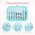 thumbnail image 5 of Unique Bargains Clear Toiletry Bag Transparent Makeup Bag Travel Zipper Cosmetic Organizer for Women 8.07"x2.56" Blue, 5 of 7