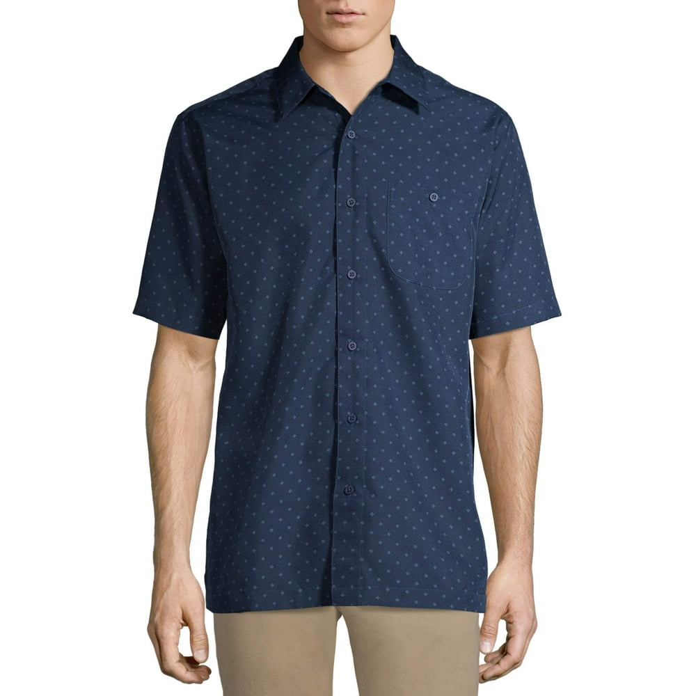 Men's and Big Men's Short Sleeve Printed Microfiber