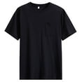 thumbnail image 4 of COSFO Solid Mens Shirts Crew Neck Short Sleeve Casual Tops with Pocket Loose Cotton Pullover Men's Classic T-Shirt, 4 of 5
