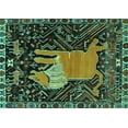 thumbnail image 1 of Ahgly Company Indoor Rectangle Animal Turquoise Blue Traditional Area Rugs, 5' x 8', 1 of 4