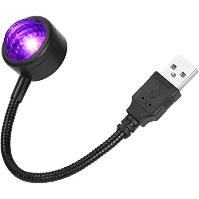 Luz LED de ambiente para techo, proyector de estrellas para coche con activación por sonido por USB, luz nocturna, luz LED romántica decorativa para techo de coche, 3 colores - 9 luces E