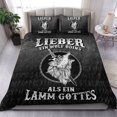 thumbnail image 1 of Juego de Cama Vikingo Lieber Ein Wolf Odins Als Ein Lamm Gottes Bed Set Rlt12, 1 of 5