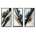 thumbnail image 2 of Designart "Hyperrealistic Peony Blossoms I" Floral Peony Framed Wall Art Set Of 3 - White Peonies Frame Canvas Set For Living Room Decor, 2 of 6