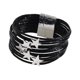 thumbnail image 3 of Pulsera tipo brazalete para niña, pulsera apilable, artículos para fiestas, multifuncional . Negro, 3 of 8