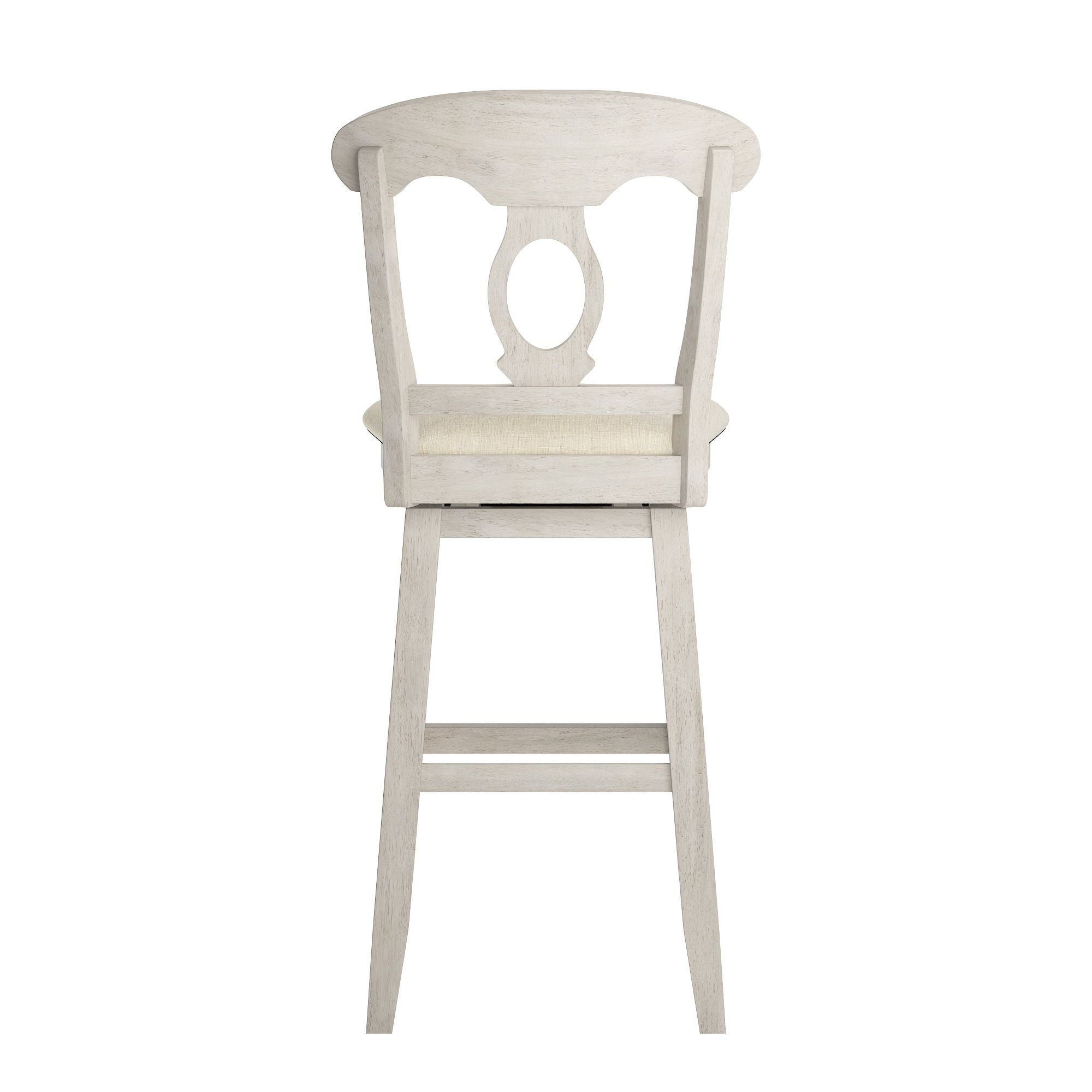 Weston Home Sheena Napoleon BackWood Swivel Bar Stool, Antique White