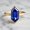 Yellow Plated, variant on Hexagon Cut Blue Sapphire Ring, Vintage Inspired 925 Sterling Silver Handmade Stackable Band Ring, September Birthstone Ring, Half Bezel Set Solitaire Ring, Anniversary Gift For Her