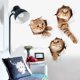 thumbnail image 5 of Pegatina de gato 3D, 3 piezas de pegatinas de pared de gato extraíbles, pegatinas de pared 3D autoadhesivas de gato 3D para ventana de coche, baño, dormitorio, guardería, cocina, decoración de pared, 5 of 5