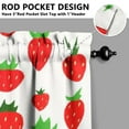 thumbnail image 5 of Kitchen Curtains 36 Inch Short - 3 Panel Set Strawberry Print, Rod Pocket Window Curtains 100% Polyester, Cute Fruit Valance for Farmhouse, Cafe, Living Room, Bedroom, Easy Wash, 5 of 6