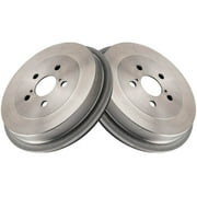 Rear Brake Drum Set 2 Piece - Compatible with 2009 - 2019 Toyota Corolla 2010 2011 2012 2013 2014 2015 2016 2017 2018