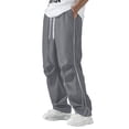 thumbnail image 6 of Mgmyaa Men's Flat Front Sports Pants With Drawstring Elastic Waist Stretchable Adjustable Straight Leg Full Length Soft Lightweight For Jogging, 6 of 8