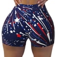 thumbnail image 2 of Fuzoiu Red White Blue Fireworks 1 Print Women's Workout Shorts,Workout Biker Shorts Women,Exercise Fitness Shorts,Scrunch Short, Athletic Shorts for Gym Yoga Running Sport Active-XX-Large, 2 of 8